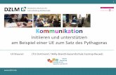 Deutsches Zentrum für Lehrerbildung Mathematik Kommunikation initiieren und unterstützen am Beispiel einer UE zum Satz des Pythagoras Uli Brauner (TU Dortmund / Willy-Brandt -Gesamtschule