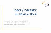 DNS/DNSSEC enIPv6eIPv4Archivode! zona!reversa(v6) • Los reversos!de!IPv6!usan!la dirección!completa! desarmada!a niveldenibbles; reverse IPV6 zone file for example.com