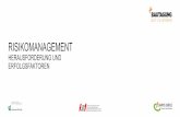 KMU-HSG PowerPoint Master · • Risikomanagement befasst sich mit der Zukunft, d.h. mit möglichen Ereignissen, die heute noch nicht Realität sind • Auch ein modernes Risikomanagement