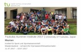 Marian - TU Dortmund · “Tsukuba Summer Institute for Physical Education and Sports” (TSI) für Bachelor- und Masterstudierende sowie Doktoranden des Sports und der Sportwissenschaft