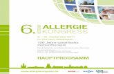 6. Deutscher Kongress Allergie... 6. Deutscher Allergie Kongress 8.–10. september 2011 im Kurhaus Wiesbaden 100 Jahre spezifische immuntherapie eine erfolgsstory zum Wohle allergiekranker