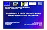 Uses and limits of EU-SILC for a spatial analysis of poverty at the regional … · 2015-05-26 · Uses and limits of EU-SILC for a spatial analysis of poverty at the regional level