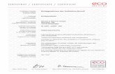 Einlegerahmen der Kollektion Ecco2 · Dr. Frank Kuebart Dipl.-Chem./M.Env.Sc. Vanessa Laumann eco -institut.de Zertifizierte Produkte Certified products Produits certifiés Einlegerahmen