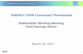 ENERGY STAR Connected Thermostats Stakeholder Working Meeting … 03 24... · 2017-04-04 · ENERGY STAR Connected Thermostats Stakeholder Working Meeting Field Savings Metric March
