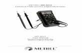 METREL MD 9015 Electrical Field Service Digital Multimeter€¦ · MD 9015 Electrical Field Service Digital Multimeter Cenelec Directives 5 TERMS IN THIS MANUAL WARNING identifies