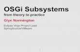 OSGi Subsystems - EclipseCon Europe 2019 · OSGi Subsystems @glynnormington Application Subsystems Useful for top layer of the system Avoid duplicating contents • Reduces sharing