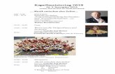 SA. 3. November 2018 · Kapellmeistertag 2018 SA. 3. November 2018 Großer Saal im Haus der Musik Innsbruck.....Musik zwischen den Zeilen.... 9.00 – 9.30 meet & greet
