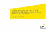 Outsourcing unter Solvency II...Solvency II erfordert in der Regel Anpassungen künftiger (und laufender) Outsourcing-Verträge. Zugangsrechte für VU, externe Prüfer und Aufsichtsbehörde