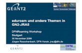 eduroam und andere Themen in GN2-JRA5 - DFN · eduroam und andere Themen in GN2-JRA5 DFNRoaming Workshop Stuttgart 30 November 2006 Jürgen Rauschenbach, DFN-Verein, jrau@dfn.de ...