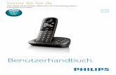 Immer für Sie da - Philips · 4 DE 2 Ihr Telefon Herzlichen Glückwunsch zu Ihrem Kauf und willkommen bei Philips! Um das Kundendienstangebot von Philips vollständig nutzen zu können,