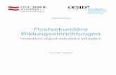 Postsekundäre Bildungseinrichtungen - BMBWFab17464e-5e84-4842-b276... · 2019-10-30 · Introduction . 7 . Introduction . Our reasons for compiling a list of all Austrian institutions
