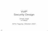 VoIP Security Design - DFN16 Media - Key Exchange Zusammenfassung Methode Signaling confidentiality required Forking Media before SDP answer Shared-Key conferencing PKI required MIKEY-PSK