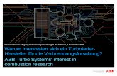 Warum interessiert sich ein Turbolader- Hersteller für die ......Warum interessiert sich ein Turbolader-Hersteller für die Verbrennungsforschung? German Weisser / Tagung Verbrennungsforschung