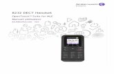 8232 DECT Handset - Alcatel-Lucent Enterprise€¦ · batterie recommandée : Alcatel-Lucent 3BN67332AA (Dongguan DRN New Energy Co. Ltd. RTR001FXX - Li-ion 3.7V 1100mAh 4.1Wh). •