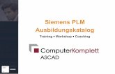 Siemens PLM Ausbildungskatalog Siemens NX CAD Trainings NX Basis Training 5 NX 3D Umsteiger Training