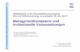 Managementkompetenz und institutionelle …Dr. Klaus Meyer-Lutterloh - B erlin, 06.09.2006 - Gesellschaft für Sozialen Fortschritt 1 Wettbewerb in der Gesundheitsversorgung Wie viel