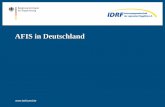 AFIS in Deutschland - IDRF€¦ · EASA EASA Feststellung gem. Inspektion November 2013: Deutschland muss zur Abwehr einer Sicherheitsanweisung eine luftfahrtübliche Veröffentlichung