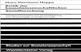 Hans-Hermann Hoppe...Studien zur Sozialwissenschafi Band 55 Westdeutscher Verlag Hans-Hermann Hoppe Kritik der kausalwissenschafilichen Sozialforschung Unterstlchungen ztlr GrundkgungI: