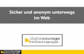 Sicher und anonym unterwegs im Web - digitalcourage.de · Und technisch? () Internet ISP-Infrastruktur 1. IP 2. DNS Gateway DNS-Server 148.251.219.231 3. HTTP-Aufruf