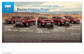 Bei Finanzierung Dacia Happy Days · 2019-08-27 · D 03 DACIA DUSTER Gültig bei Kauf eines Fahrzeuges mit Euro 6c Motor bis 31.10.2019 zzgl. Auslieferungspauschale € 216,– brutto