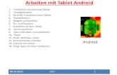 Arbeiten mit Tablet Androidür-senioren-leipzig.de/Vortr%e4ge... · 2015-10-08 · Arbeiten mit Tablet Android 1. Funktionen von Samsung Galaxy 2. Anzeigesymbole 3. die erste Funktionen