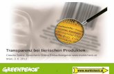 Transparenz bei tierischen Produkten · PDF file

1 Transparenz bei tierischen Produkten Claudia Sprinz, Sprecherin Online Einkaufsratgeber   Wien, 3. 6. 2013