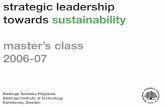 strategic leadership towards sustainability master’s …Strategic Leadership Towards Sustainability Master’s Class of 2006-07 Blekinge Institute of Technology Karlskrona Sweden