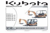 MINIBAGGER - kerstinkoenigbaumaschinen.de€¦ · Die Firma KUBOTA Baumaschinen GmbH behält sich im Interesse der technischen Weiterentwicklung das Recht vor, Änderungen unter Beibehaltung