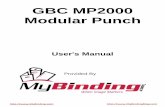 GBC MP2000 Modular Punch - MyBinding.com€¦ · Ihre eigene Sicherheit und die anderer Personen liegt GBC sehr am Herzen. Deshalb finden Sie in dieser Bedienungsanleitung und auf