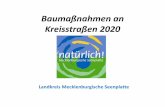 Baumaßnahmen an Kreisstraßen 2020€¦ · Investive Baumaßnahmen 2020 – grundhafter Ausbau MSE 6: Ausbau der Kreisstraße MSE 6 (MÜR 26) im Abschnitt B198 – Suckow mit straßenbegleitendem