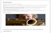 FineFones Saxophone Quartet & Jim Snidero SONORITY-+1+Pet… · Saxophone Quartet & Jim Snidero. Wer glaubt, 5 Saxophone und sonst nichts, ist möglicherweise ein wenig - sagen wir