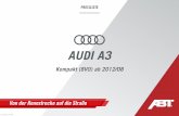 AUDI A3 - ABT Sportsline · PDF file Beschreibung Bestell-Nr. Preis in Euro € € zzgl. MwSt. € inkl. MwSt. ABT Power 2,0 TDI 135 kW (184 PS), 380 Nm auf ca. 154 kW (210 PS), 420