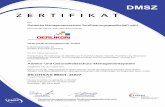 Zertifikat Oerlikon de 18001 korr · BS OHSAS 18001 : 2007 Ausgabe Oktober 2007 Dieses Zertifikat ist gültig bis 11.03.2021 Zertifikat-Registrier-Nr.: OHSAS 01403 Griesheim, den