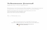 Schumann-Journal€¦ · Schumann-Journal. Begründet 2012 von Dr. Ingrid Bodsch. Publikation des Schumann-Netzwerks / Schumann-Forums. A Publication of the Schumann Network / Schumann