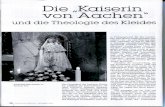 Die „Kaiserin von Aachen€¦ · Die „Kaiserin von Aachen" und die Theologie des Kleides Gnadenbild Maria Kaiserin im Aachener Dom Das Domkapitel des Aachener Domes hat anläßlich