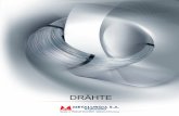 DRÄHTE - wire · Nägel sind ein Hauptprodukt von METALURGIA seit Anfang der Firma. Durch Jahren war dieses Produkt weiterentwickelt, um heutige Form zu erreichen. Runde Baustifte
