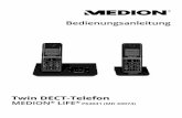 Twin DECT-Telefon MEDION LIFEdownload2.medion.com/downloads/anleitungen/bda_md43074_de-a… · 9 / 66 det werden. • Setzen Sie das Gerät keinen extremen Bedingun-gen aus. Zu vermeiden