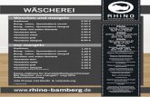 WÄSCHEREI€¦ · Unsere Serviceleistungen nur mangeln Waschen und mangeln 1. Februar 2018 Filiale Bamberg - Laubanger 17d Tel.: 0951 - 388 68 54 Filiale Bamberg - Würzburger Straße