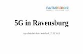5G in Ravensburg€¦ · - 5G soll ab 2020 in Deutschland einführt werden. - 5G wird zu einer großen Anzahl neuer Antennen führen. - 5G wird die Strahlenbelastung der Bevölkerung