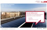 Herzlich Willkommen!€¦ · Maßnahme 3.2: Ergänzende Solar-Förderprogramme in Berlin Annegret-Claudine Agricola, Berliner Energieagentur Umsetzung durch • Senat, Koordinierungsstelle