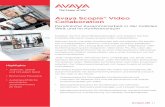 Avaya Scopia Video Collaboration - Bechtle AG · Avaya Scopia® Video Collaboration Festigen Sie Ihre Geschäftsbeziehungen und steigern Sie Ihre Produktivität durch Avaya Scopia