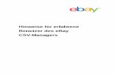 Hinweise für erfahrene Benutzer des eBay CSV-Managerspics.ebay.com/aw/pics/de/pdf/others/file_exchange/File_Exchange... · und dem Eigentum von eBay Inc. Jegliche nicht genehmigte