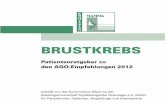 Diese Broschüre wird Ihnen überreicht von: BRUSTKREBS€¦ · den AGO-Empfehlungen 2012 erstellt von der Kommission Mamma der Arbeitsgemeinschaft Gynäkologische Onkologie e.V.