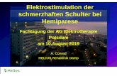 Elektrostimulation der schmerzhaften Schulter bei HiHemiparesegeset.de/download/AGET_VortrSAS_Potsdam_10.08.19.pdf · 10/08/2019  · S h lt bd kti F ßh b k l M tSchulterabduktion,