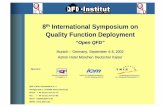 Quality Function Deployment - QFD-IDold.qfd-id.de/veranstaltungen/international/isqfd02/isqfd02opening.pdf · Quality Function Deployment. ISQFD Opening 2/11 Heartworm Kalp Solucani