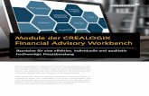 Module der CREALOGIX Financial Advisory Workbench · Der Berater kann auf umfassenden Daten basierende ... contact-ch@crealogix.com | +41 58 4048000 contact-at@crealogix.com | +43