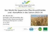 Der Markt für bayerische Öko-Druschfrüchte und …Angaben pro dt, ohne MwSt., ab Station (ab Hof) bei durchschnittlichen Transportentfernung von 100 km, ohne Fremdlager. Preise