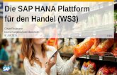 Die SAP HANA Plattform für den Handel (WS3) · PDF file 2015-08-12 · SAP HANA, SAPUI5 & SAP HANA Cloud Effizientere Unterstützung für Entwickler Professionelles Toolset für ABAP