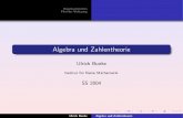 Algebra und Zahlentheorie - uni-regensburg.de · Endliche abelsche Gruppen Funktionen Relationen Graphen Abst¨ande Bin¨are Operationen Lineare Strukturen Begriﬀ der Kategorie