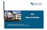 JSC Data Activities - RWTH Aachen University€¦ · Mitglied der Helmholtz-Gemeinschaft 9 Data Management EUDAT Objective Build a cost-efficient high-quality Collaborative Data Infrastructure